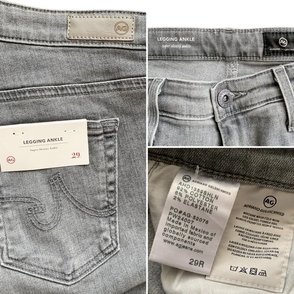 AG Grey Legging Ankle Skinny Jeans! Retail $199. - Picture 4 of 6